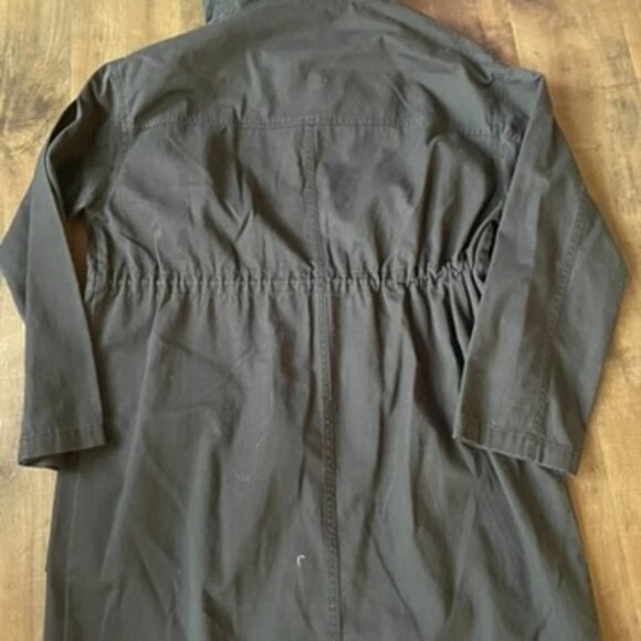 ASOS Charcoal Gray Hooded Utility Parka Jacket Women’s Size 6 Drawstring Waist - Picture 7 of 7